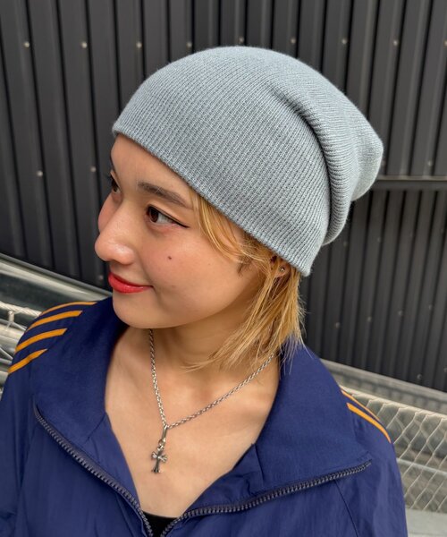 WHO'S WHO gallery（フーズフーギャラリー）の「リブビーニー（ニットキャップ/ビーニー・メンズ・ネイビー/グレー/ブラック・FREE）」の4枚目の写真