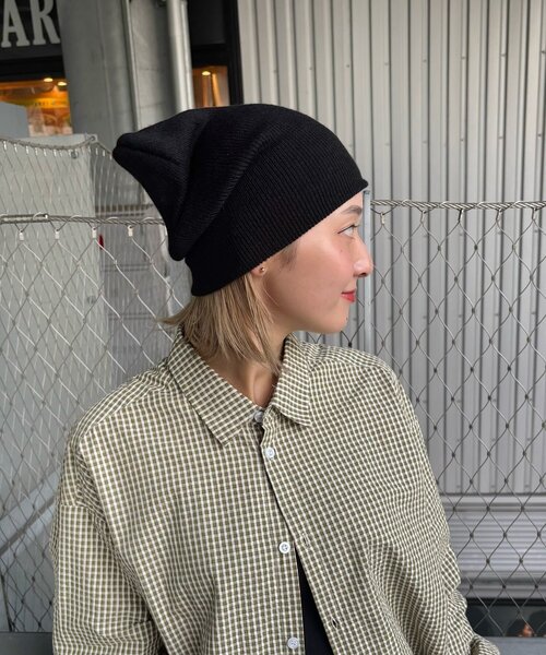 WHO'S WHO gallery（フーズフーギャラリー）の「リブビーニー（ニットキャップ/ビーニー・メンズ・ネイビー/グレー/ブラック・FREE）」の9枚目の写真