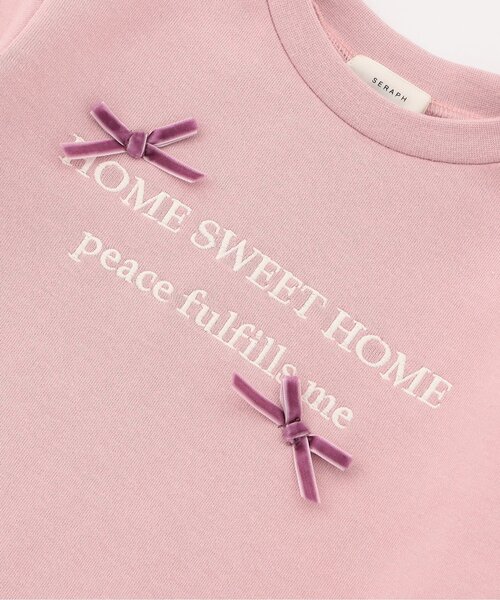 Seraph（セラフ）の「【ジュニア対応】ミニモチーフ付Tシャツ（Tシャツ/カットソー・キッズ・サックスブルー/ブラック/ピンク/ブラウン・100/110/120/130/140/80/90）」の10枚目の写真