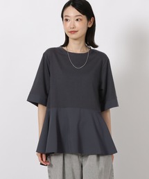 LAKOLE | 異素材きりかえ半袖 / 593578(Tシャツ/カットソー)