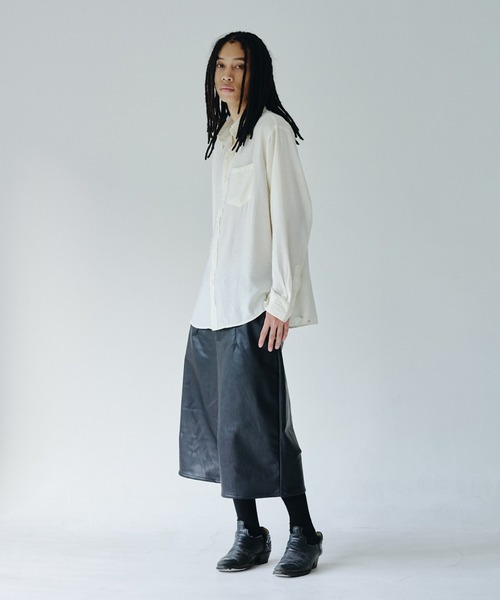 Camphor wood（カンファーウッド）の「shinee rayon stripe l/s shirt / ラインストーンストライプレーヨンL/Sシャツ（シャツ/ブラウス・メンズ・ピンク/アイボリー・SMALL/MEDIUM/LARGE）」の4枚目の写真