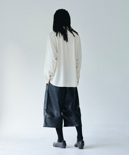 Camphor wood（カンファーウッド）の「shinee rayon stripe l/s shirt / ラインストーンストライプレーヨンL/Sシャツ（シャツ/ブラウス・メンズ・ピンク/アイボリー・SMALL/MEDIUM/LARGE）」の5枚目の写真