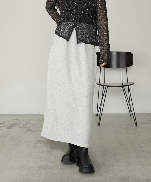 forksy.(フォルクシー)の「【forksy.】ダンボールパイピングポケットコクーンスカート(スカート・レディース・ライトグレー/モカ/ブラック・FREE)」の2枚目の写真