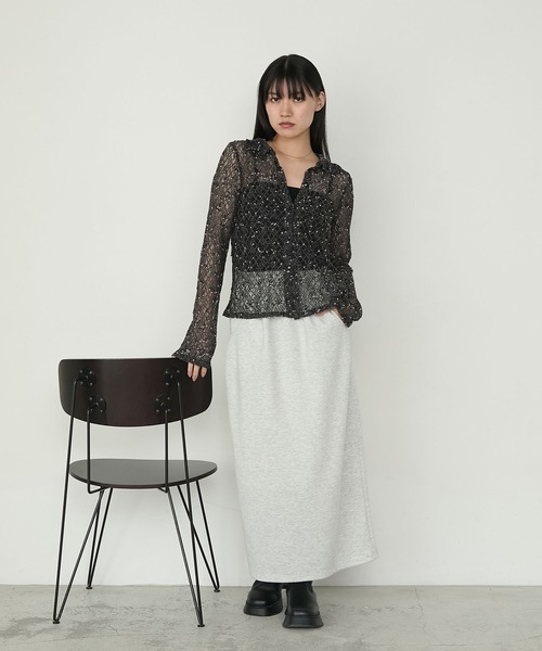 forksy.(フォルクシー)の「【forksy.】ダンボールパイピングポケットコクーンスカート(スカート・レディース・ライトグレー/モカ/ブラック・FREE)」の17枚目の写真