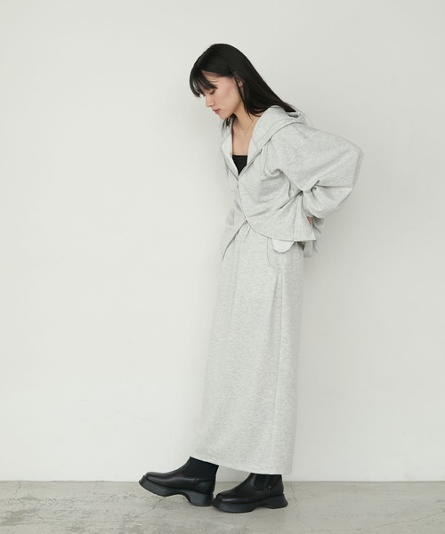 セール】【forksy.】ダンボールパイピングポケットコクーンスカート