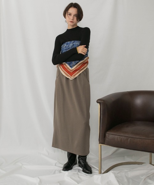 forksy.(フォルクシー)の「【forksy.】ダンボールパイピングポケットコクーンスカート(スカート・レディース・ライトグレー/モカ/ブラック・FREE)」の4枚目の写真