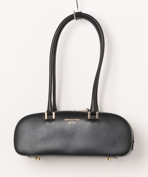CHRISTIAN VILLA（クリスチャンヴィラ）の「【CHRISTIAN VILLA】レザーワイドスモールショルダーバッグ(Q56449)（ショルダーバッグ・レディース・ボルドー/ブラック・ALL）」の7枚目の写真
