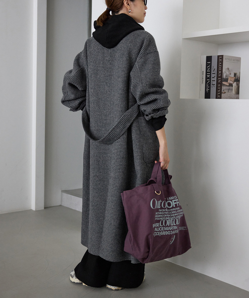 souple wool ダブルフェイスロングコート（チェスターコート