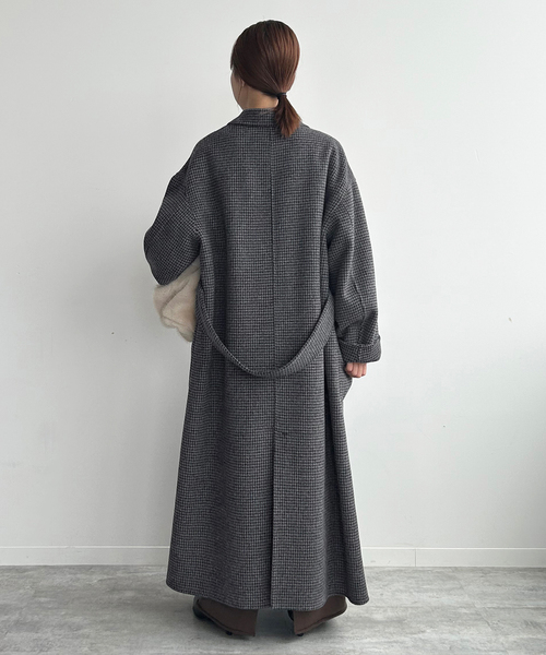 souple wool ダブルフェイスロングコート（チェスターコート