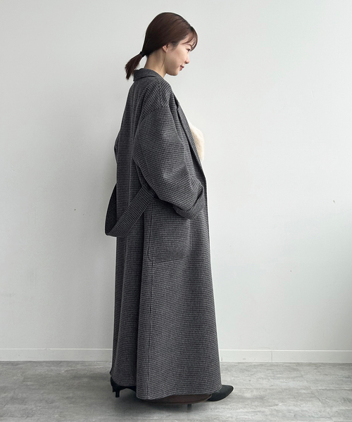 【maloa】souple wool ダブルフェイス チェスターコート SLOBE IENA｜souple woolダブルフェイスチェスターコート