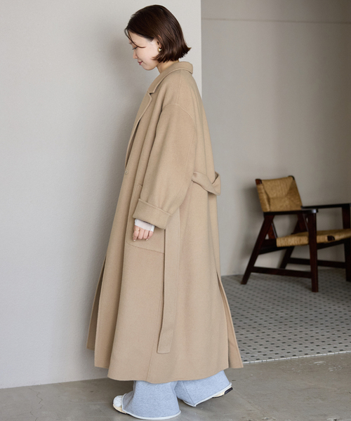 SLOBE IENA ダブルフェイスウールロングコート SLOBE IENA（スローブイエナ）の「ダブルフェイスウールロング