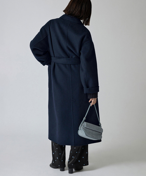 souple wool ダブルフェイスロングコート（チェスターコート）｜SLOBE