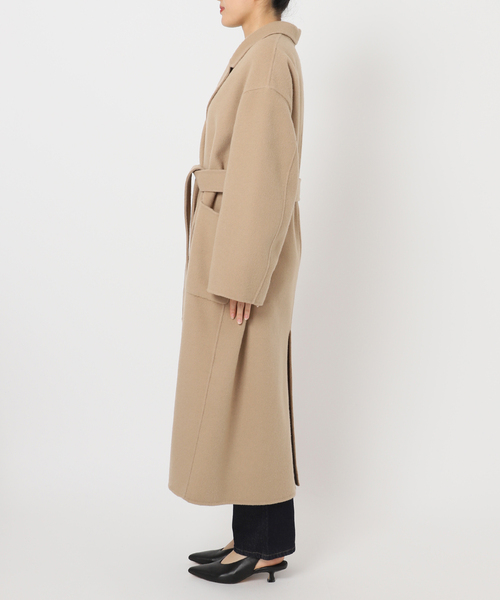 souple wool ダブルフェイスロングコート（チェスターコート）｜SLOBE