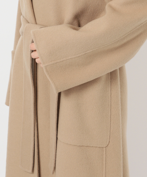 souple wool ダブルフェイスロングコート（チェスターコート）｜SLOBE