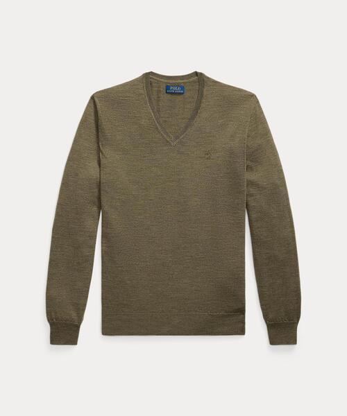 セール】スリム フィット ウォッシャブル ウール Vネック セーター