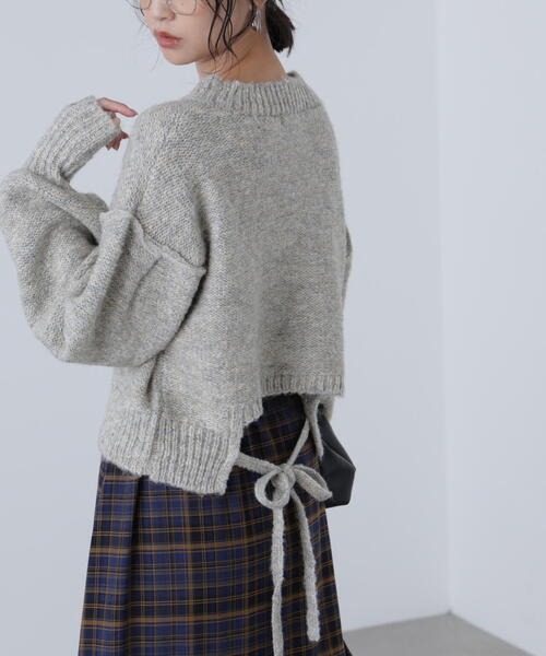 FREE'S MART（フリーズマート）の「◆バックリボンショート丈ニット（ニット/セーター・レディース・ネイビー/グレー/グリーン/ピンク/ブラウン・FREE）」の11枚目の写真