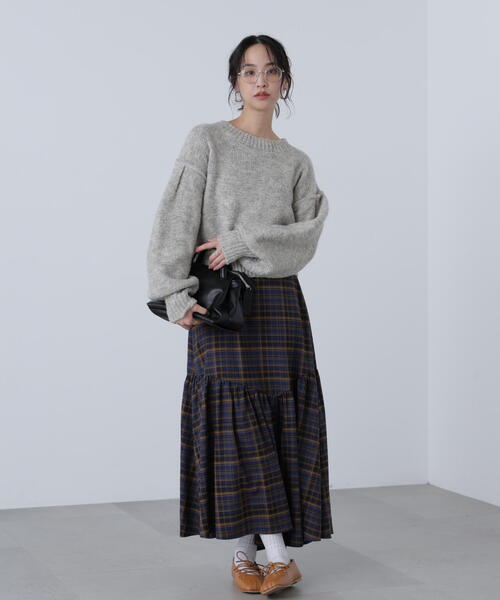 FREE'S MART（フリーズマート）の「◆バックリボンショート丈ニット（ニット/セーター・レディース・ネイビー/グレー/グリーン/ピンク/ブラウン・FREE）」の9枚目の写真