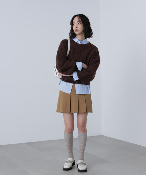 FREE'S MART（フリーズマート）の「◆バックリボンショート丈ニット（ニット/セーター・レディース・ネイビー/グレー/グリーン/ピンク/ブラウン・FREE）」の11枚目の写真