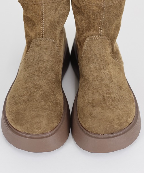 BLUEEAST（ブルーイースト）の「スウェードソックスブーツ（ブーツ・レディース・ブラウン/ブラック・MEDIUM/LARGE）」の15枚目の写真