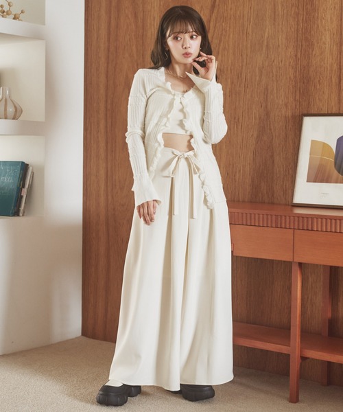 LAULEN(ローレン)の「inverted pleats ribbon long skirt /インバーテッドプリーツロングスカート(スカート・レディース・アイボリー/ブラック/ベージュ・M/S)」の18枚目の写真