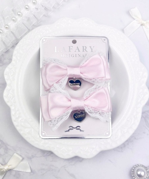 LAFARY(ラファリー)の「フリルリボン(バレッタ/ヘアクリップ・レディース・ブラック/ピンク/ブルー/グリーン/レッド/ライトブルー/パープル/イエロー/オレンジ・FREE)」の7枚目の写真