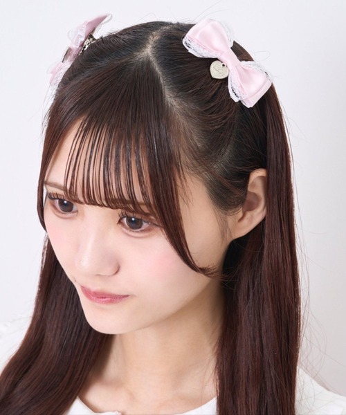 LAFARY(ラファリー)の「フリルリボン(バレッタ/ヘアクリップ・レディース・ブラック/ピンク/ブルー/グリーン/レッド/ライトブルー/パープル/イエロー/オレンジ・FREE)」の11枚目の写真