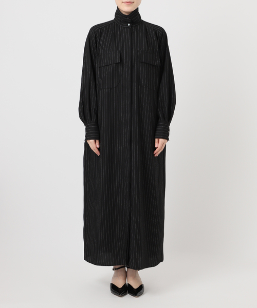 A PUPIL（アピューピル）の「【A PUPIL/ア ピューピル】HNK RGLN DR STRIPES：ワンピース（ワンピース・レディース・ブラック・SMALL）」の5枚目の写真