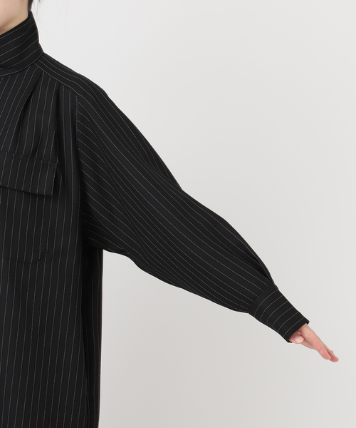 A PUPIL（アピューピル）の「【A PUPIL/ア ピューピル】HNK RGLN DR STRIPES：ワンピース（ワンピース・レディース・ブラック・SMALL）」の9枚目の写真