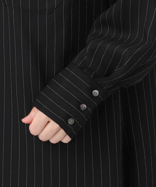 A PUPIL（アピューピル）の「【A PUPIL/ア ピューピル】HNK RGLN DR STRIPES：ワンピース（ワンピース・レディース・ブラック・SMALL）」の11枚目の写真