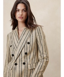 ブランド古着】テーラードジャケット（ベージュ系・リネン・麻