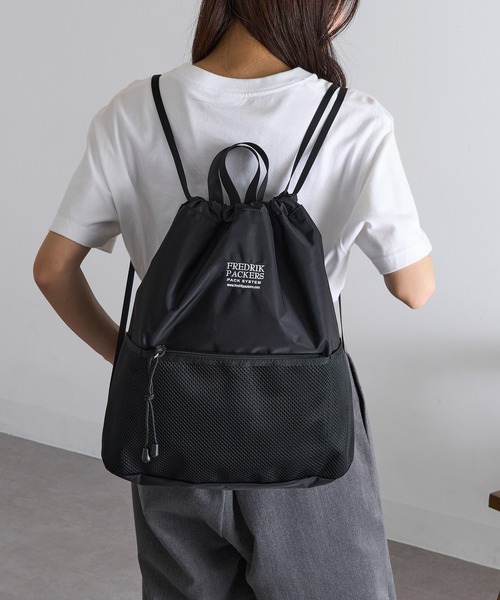 FREDRIK PACKERS（フレドリックパッカーズ）の「【FREDRIK PACKERS】≪別注≫POMELO　ライトナップサック/ナップザック 超軽量（バックパック/リュック・レディース・ブラック系その他3/チャコールグレー/ブラック系その他2/ブラック系1・FREE）」の17枚目の写真