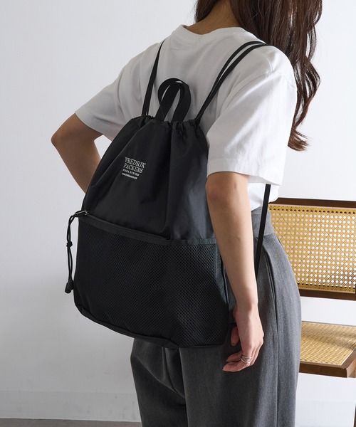 FREDRIK PACKERS（フレドリックパッカーズ）の「【FREDRIK PACKERS】≪別注≫POMELO　ライトナップサック/ナップザック 超軽量（バックパック/リュック・レディース・ブラック系その他3/チャコールグレー/ブラック系その他2/ブラック系1・FREE）」の18枚目の写真