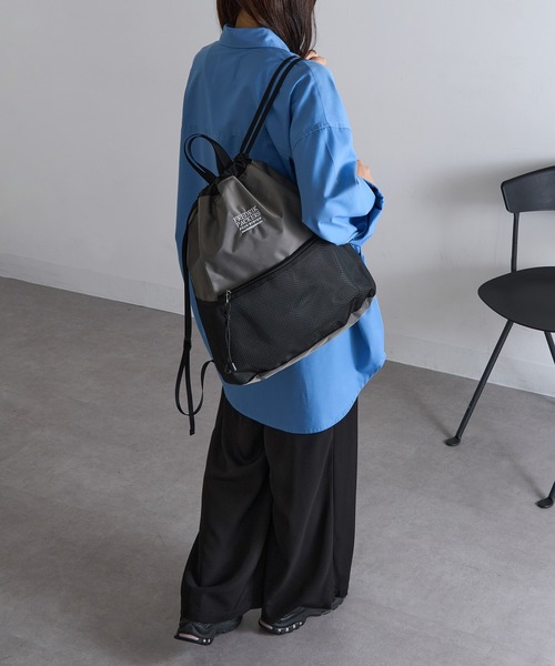 FREDRIK PACKERS（フレドリックパッカーズ）の「【FREDRIK PACKERS】≪別注≫POMELO　ライトナップサック/ナップザック 超軽量（バックパック/リュック・レディース・ブラック系その他3/チャコールグレー/ブラック系その他2/ブラック系1・FREE）」の14枚目の写真