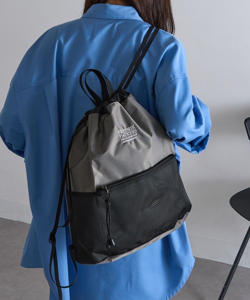 FREDRIK PACKERS（フレドリックパッカーズ）の「【FREDRIK PACKERS】≪別注≫POMELO　ライトナップサック/ナップザック 超軽量（バックパック/リュック・レディース・ブラック系その他3/チャコールグレー/ブラック系その他2/ブラック系1・FREE）」の12枚目の写真