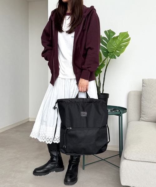 FREDRIK PACKERS(フレドリックパッカーズ)の「【FREDRIK PACKERS】≪別注≫POMELO ライトナップサック/ナップザック 超軽量(バックパック/リュック・レディース・ブラック系その他3/チャコールグレー/ブラック系その他2/ブラック系1・FREE)」の9枚目の写真