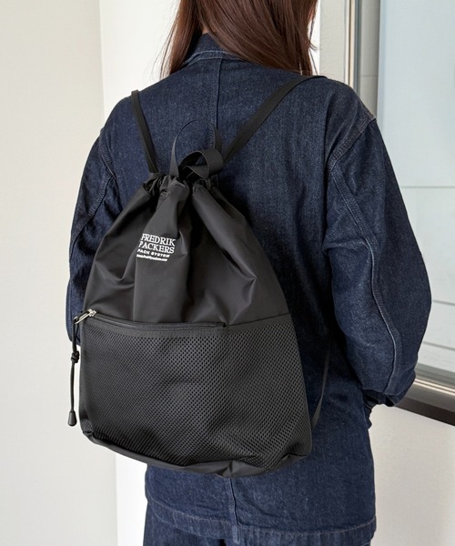FREDRIK PACKERS(フレドリックパッカーズ)の「【FREDRIK PACKERS】≪別注≫POMELO ライトナップサック/ナップザック 超軽量(バックパック/リュック・レディース・ブラック系その他3/チャコールグレー/ブラック系その他2/ブラック系1・FREE)」の13枚目の写真