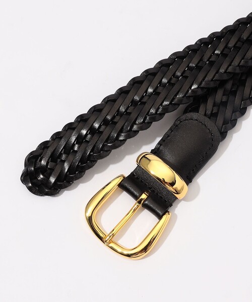 Andeson's ゴールドバックル レザーメッシュベルト（ベルト