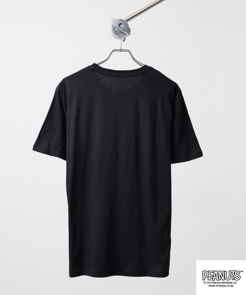 PEANUTS(ピーナッツ)の「PEANUTS プリント天竺半袖Tシャツ(Tシャツ/カットソー・メンズ・杢グレー/ブラック/ピンクベージュ/サーモンピンク/ライトカーキ/ネイビー・M/L/LL)」の17枚目の写真