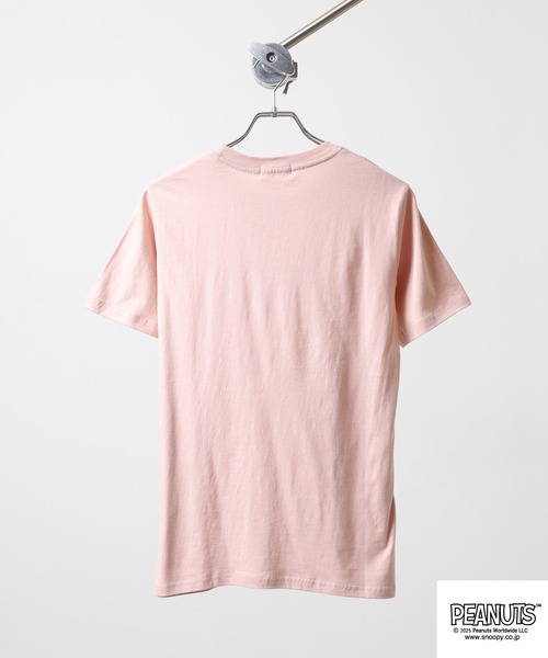PEANUTS(ピーナッツ)の「PEANUTS プリント天竺半袖Tシャツ(Tシャツ/カットソー・メンズ・杢グレー/ブラック/ピンクベージュ/サーモンピンク/ライトカーキ/ネイビー・M/L/LL)」の11枚目の写真