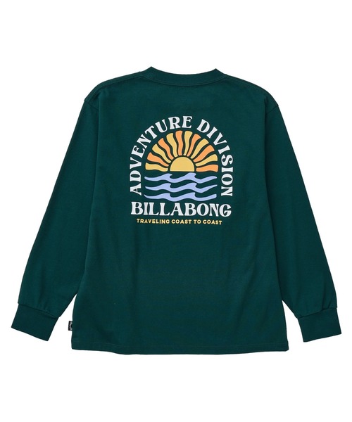 BILLABONG（ビラボン）の「BILLABONG キッズ SUNRISE COAST ロンＴ 【2025年秋冬モデル】/ビラボンキッズバックプリント長袖ロンT（Tシャツ/カットソー・キッズ・ブラック系その他/グリーン系その他・140/150/160）」の2枚目の写真
