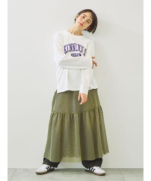 SM2（エスエムツー）の「セルフカット メッシュスカート（スカート・レディース・カーキ/ブラック/クリーム・F）」の3枚目の写真