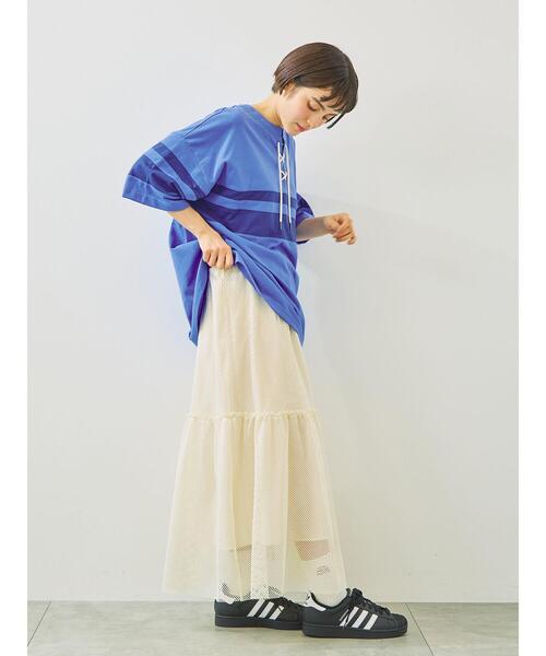 SM2（エスエムツー）の「セルフカット メッシュスカート（スカート・レディース・カーキ/ブラック/クリーム・F）」の7枚目の写真