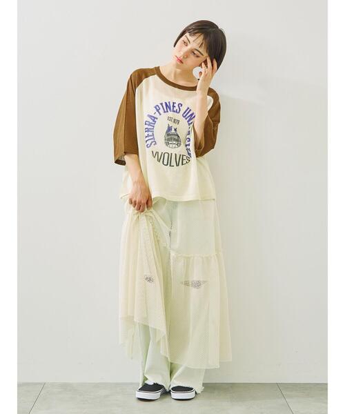 SM2（エスエムツー）の「セルフカット メッシュスカート（スカート・レディース・カーキ/ブラック/クリーム・F）」の9枚目の写真