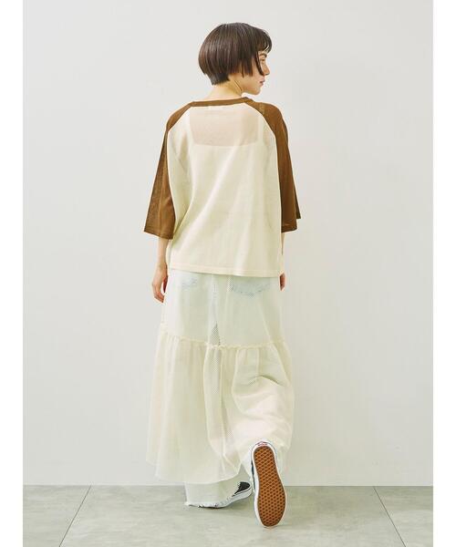 SM2（エスエムツー）の「セルフカット メッシュスカート（スカート・レディース・カーキ/ブラック/クリーム・F）」の10枚目の写真