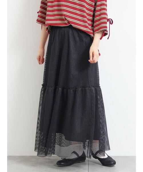 SM2（エスエムツー）の「セルフカット メッシュスカート（スカート・レディース・カーキ/ブラック/クリーム・F）」の15枚目の写真