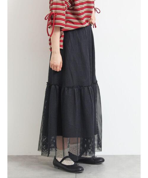 SM2（エスエムツー）の「セルフカット メッシュスカート（スカート・レディース・カーキ/ブラック/クリーム・F）」の16枚目の写真