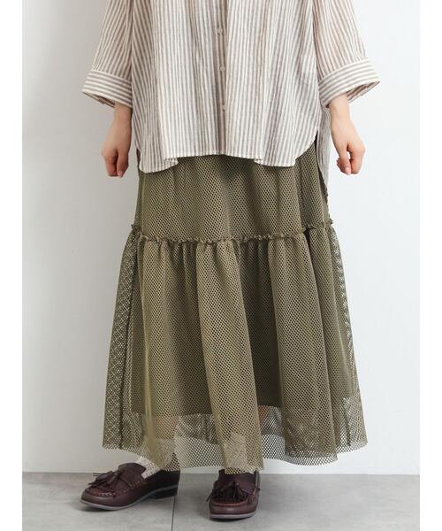 SM2（エスエムツー）の「セルフカット メッシュスカート（スカート・レディース・カーキ/ブラック/クリーム・F）」の22枚目の写真
