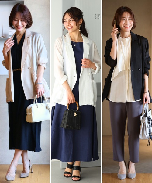 Ehre style(エーレスタイル)の「こんなの欲しかった!着心地カーデなのにジャケット(テーラードジャケット・レディース・ブラック/ベージュ/ホワイト/ブラウン・FREE)」の15枚目の写真