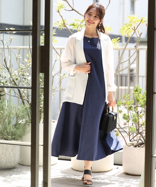 Ehre style(エーレスタイル)の「こんなの欲しかった!着心地カーデなのにジャケット(テーラードジャケット・レディース・ブラック/ベージュ/ホワイト/ブラウン・FREE)」の18枚目の写真