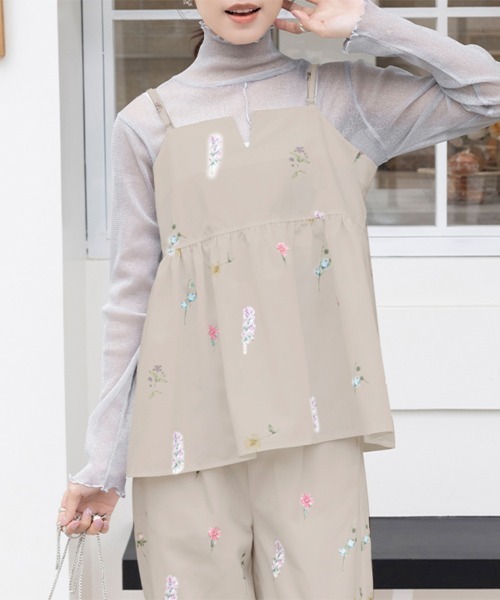 セール】花柄キャミソールチュニック（キャミソール）｜ReRe（リリ）の